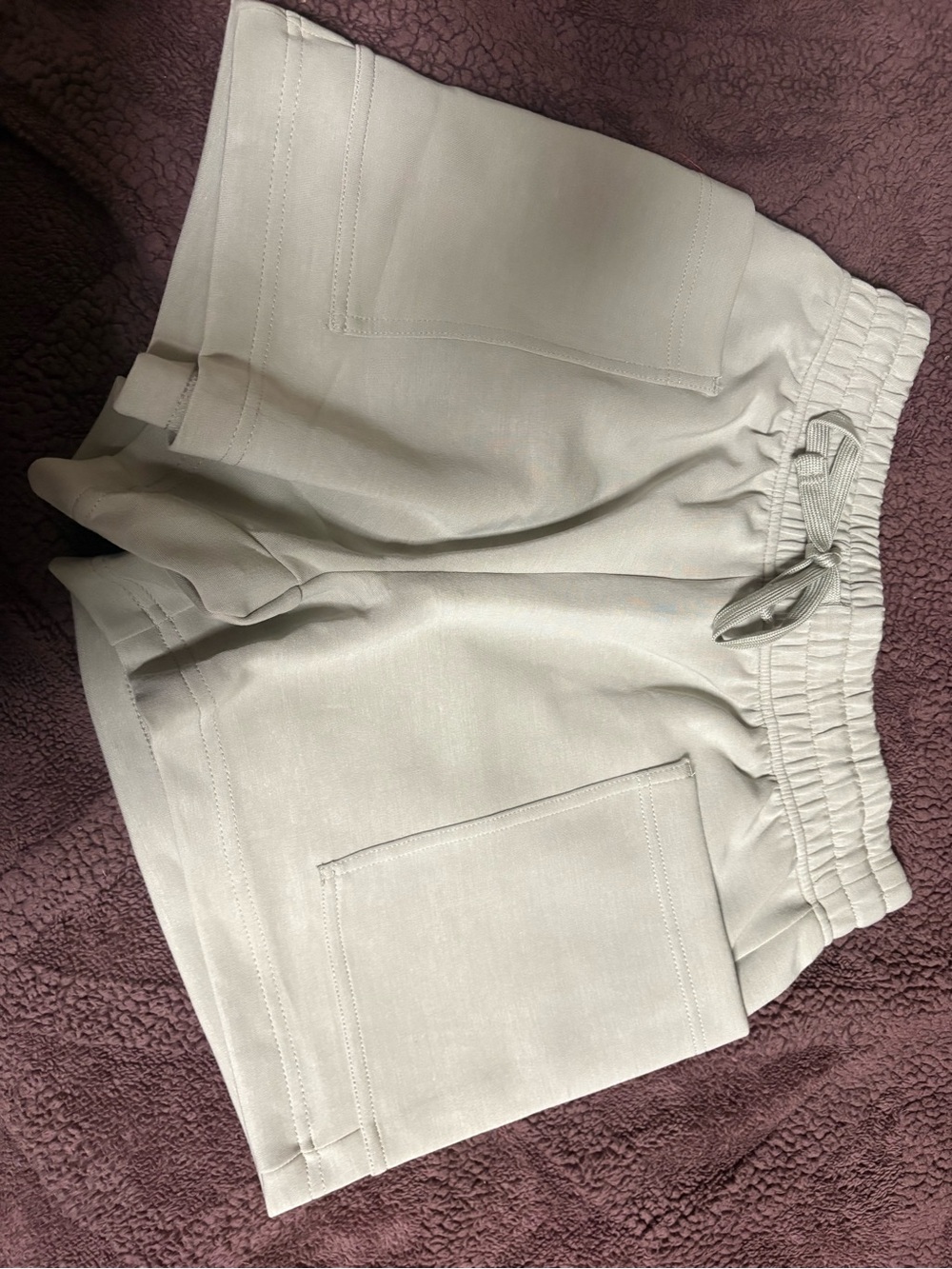 Women's Elastic-Waist Athletic Shorts in Light sage